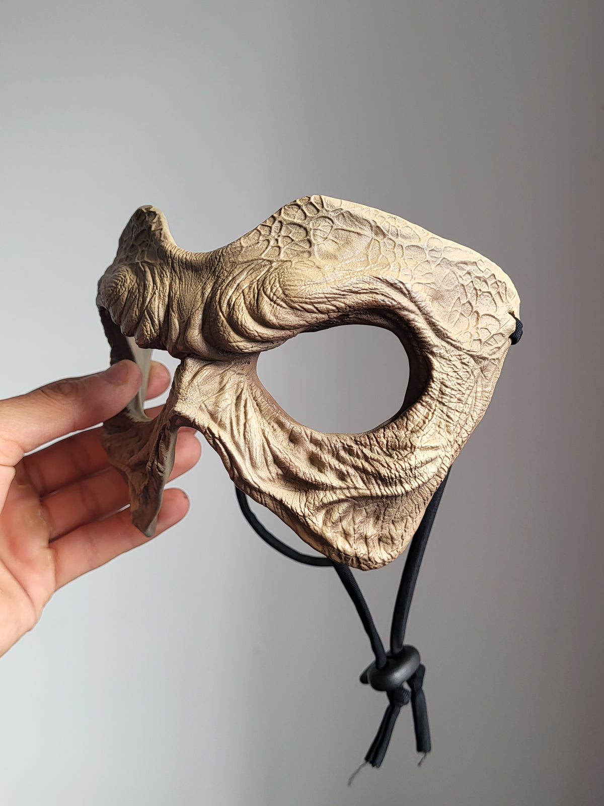 Beige Horror Eye Mask