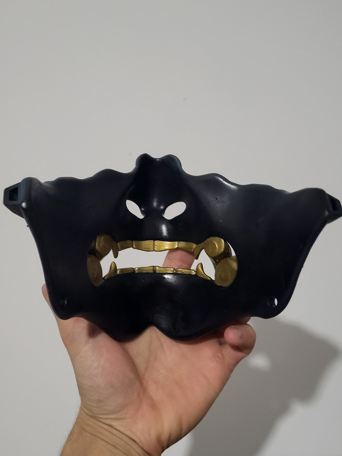 Blue & Gold Oni Half-Mask