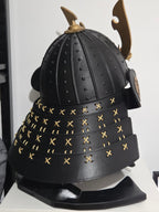 Black Samurai Full Face Helmet and Mask Kit