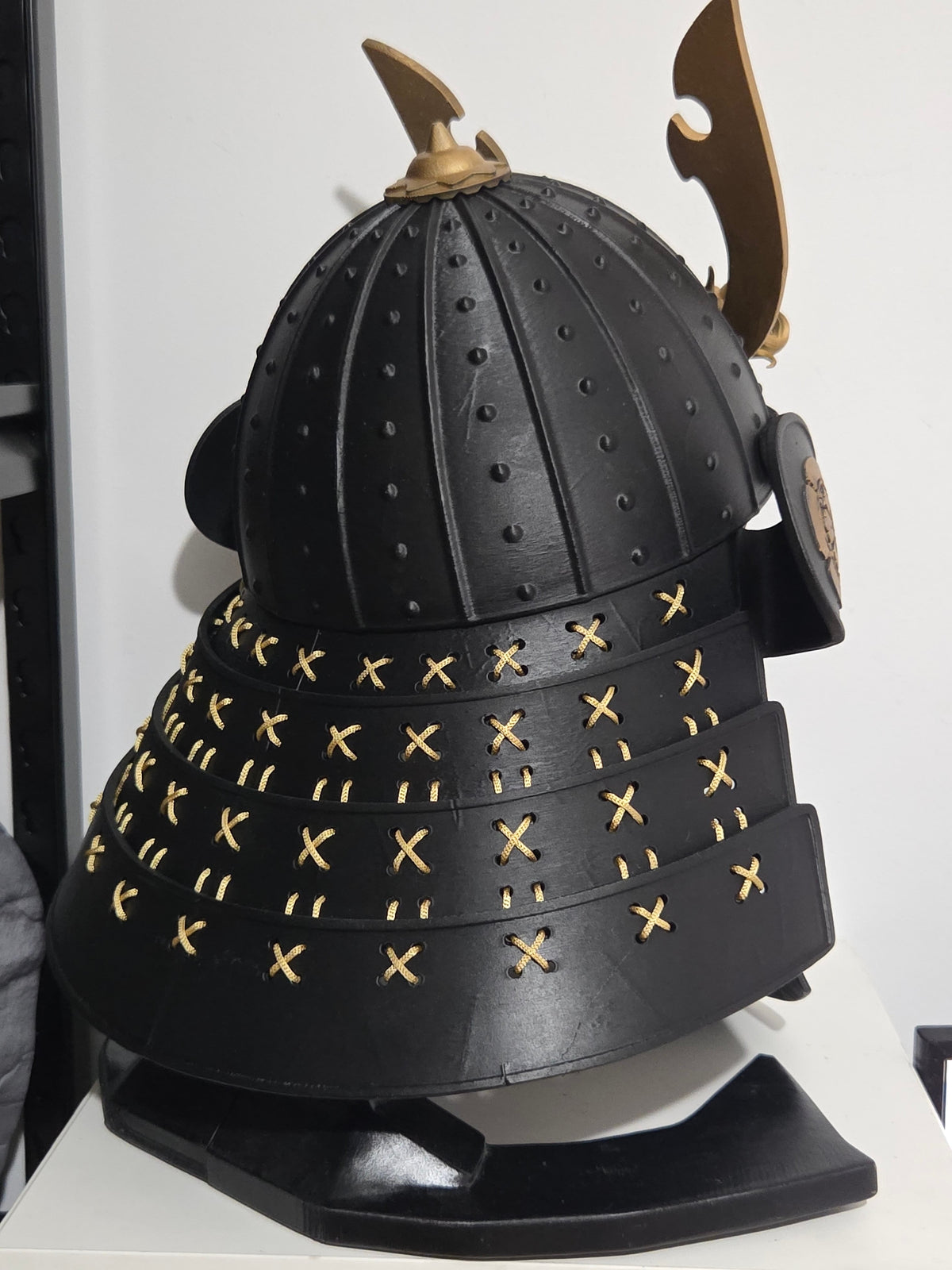 Black Samurai Full Face Helmet and Mask Kit