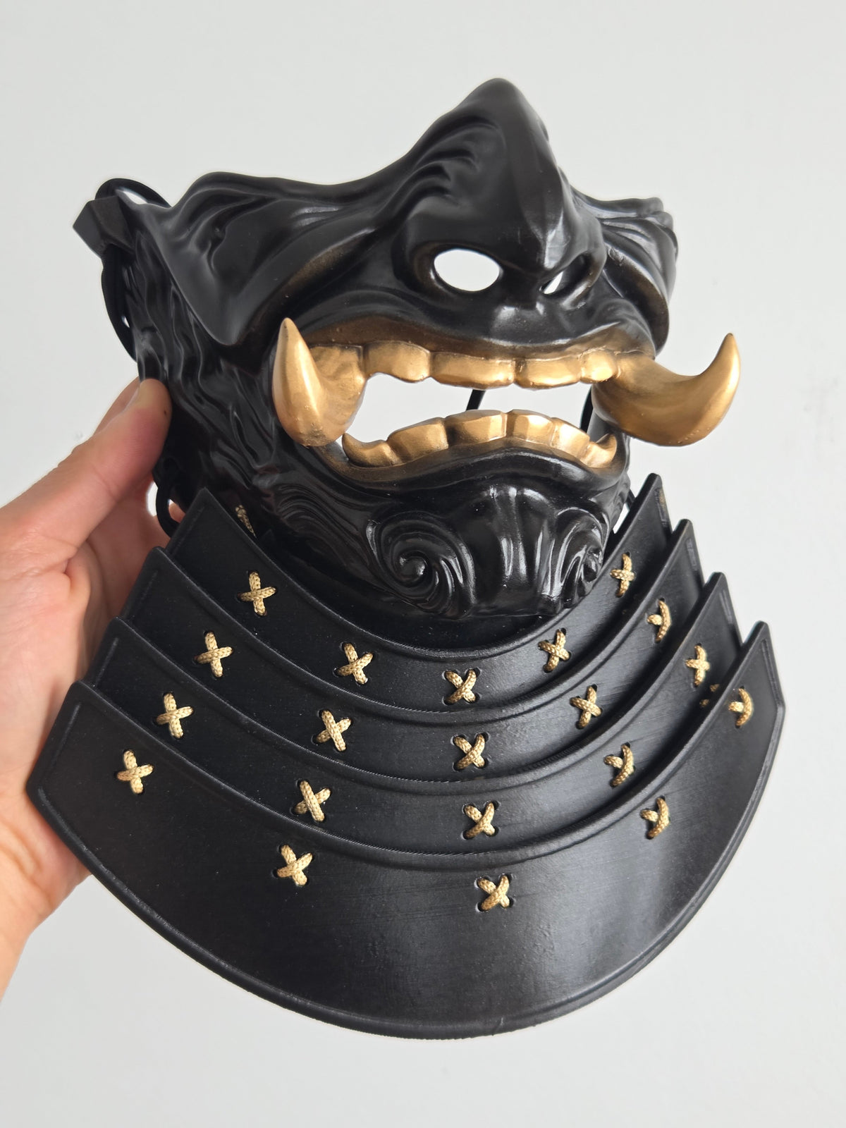 Black Samurai Oni Armored Mask