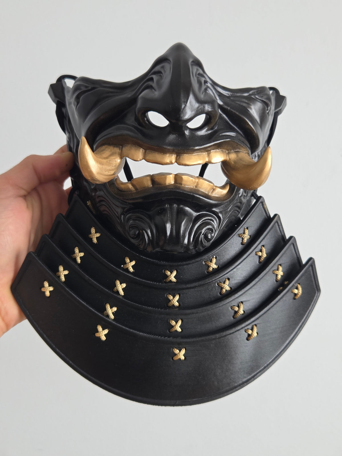 Black Samurai Oni Armored Mask