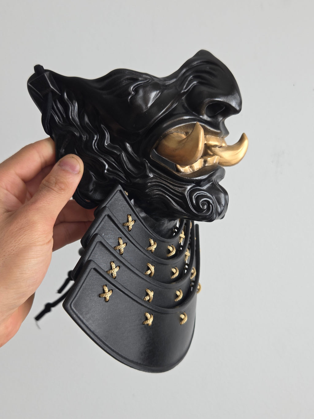Black Samurai Oni Armored Mask