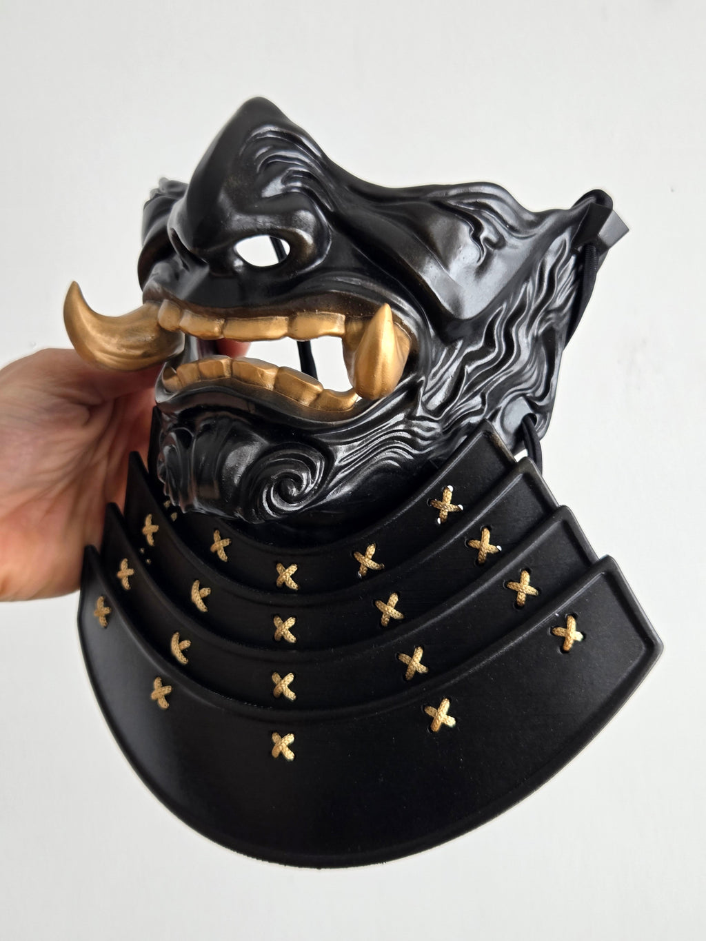 Black Samurai Oni Armored Mask