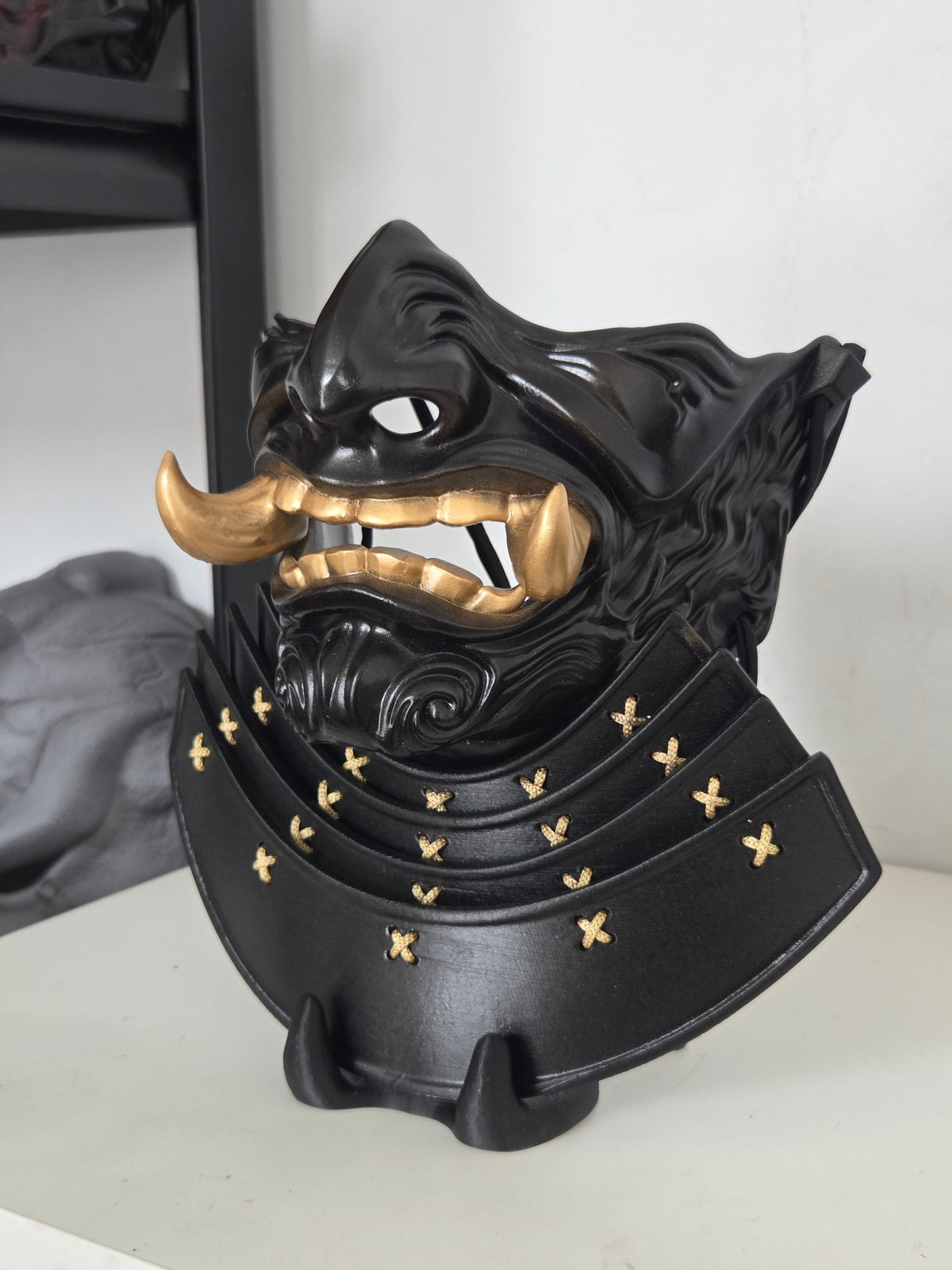 Black Samurai Oni Armored Mask
