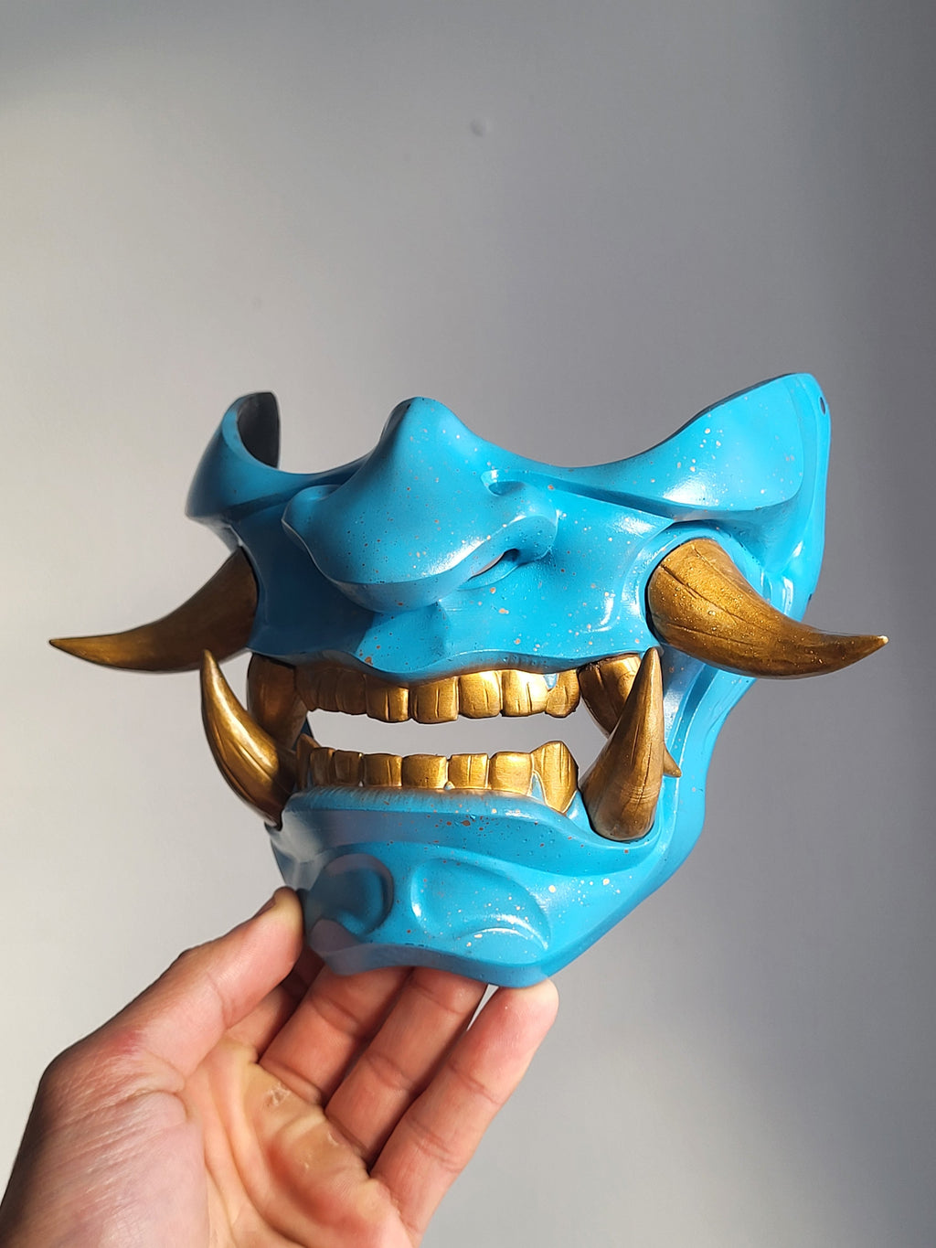 Blue Hannya Half-Mask - Custom Colors