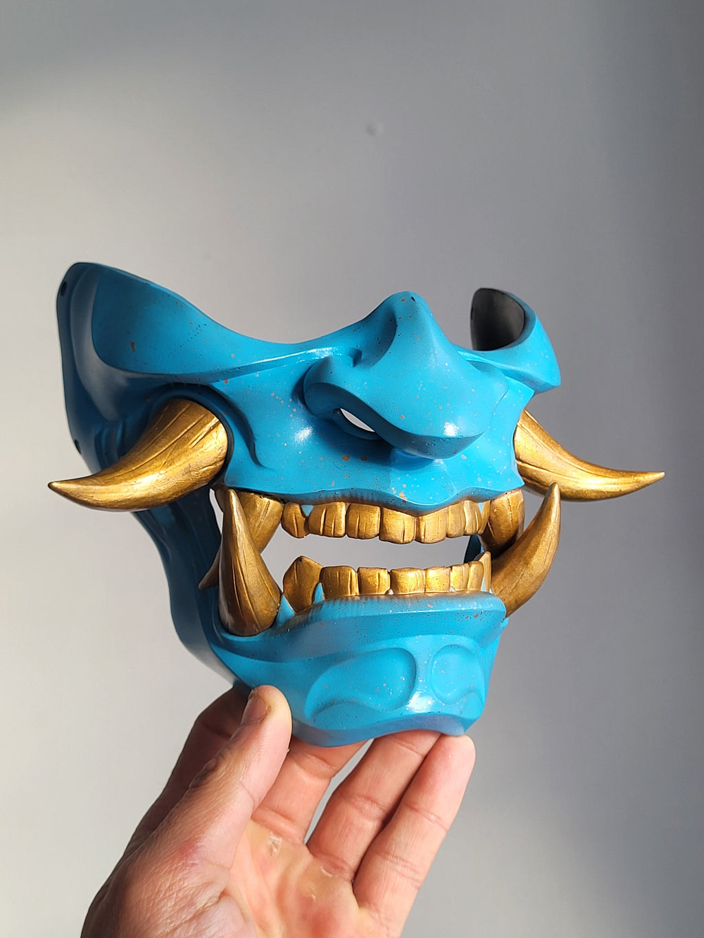 Blue Hannya Half-Mask - Custom Colors
