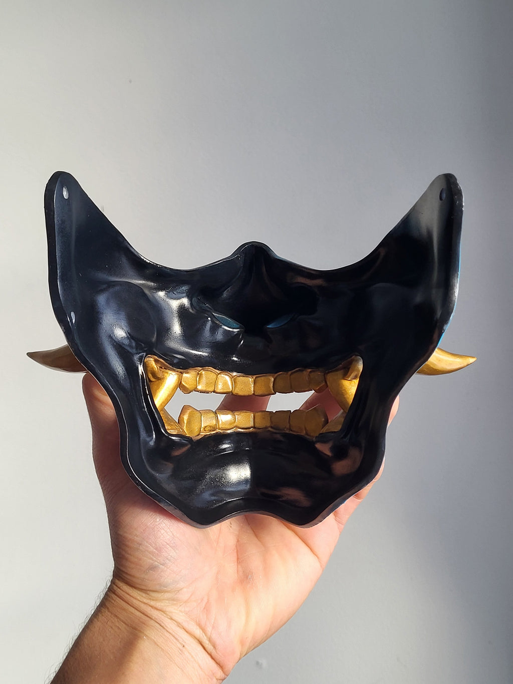 Blue Hannya Half-Mask - Custom Colors