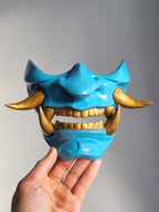 Blue Hannya Half-Mask - Custom Colors