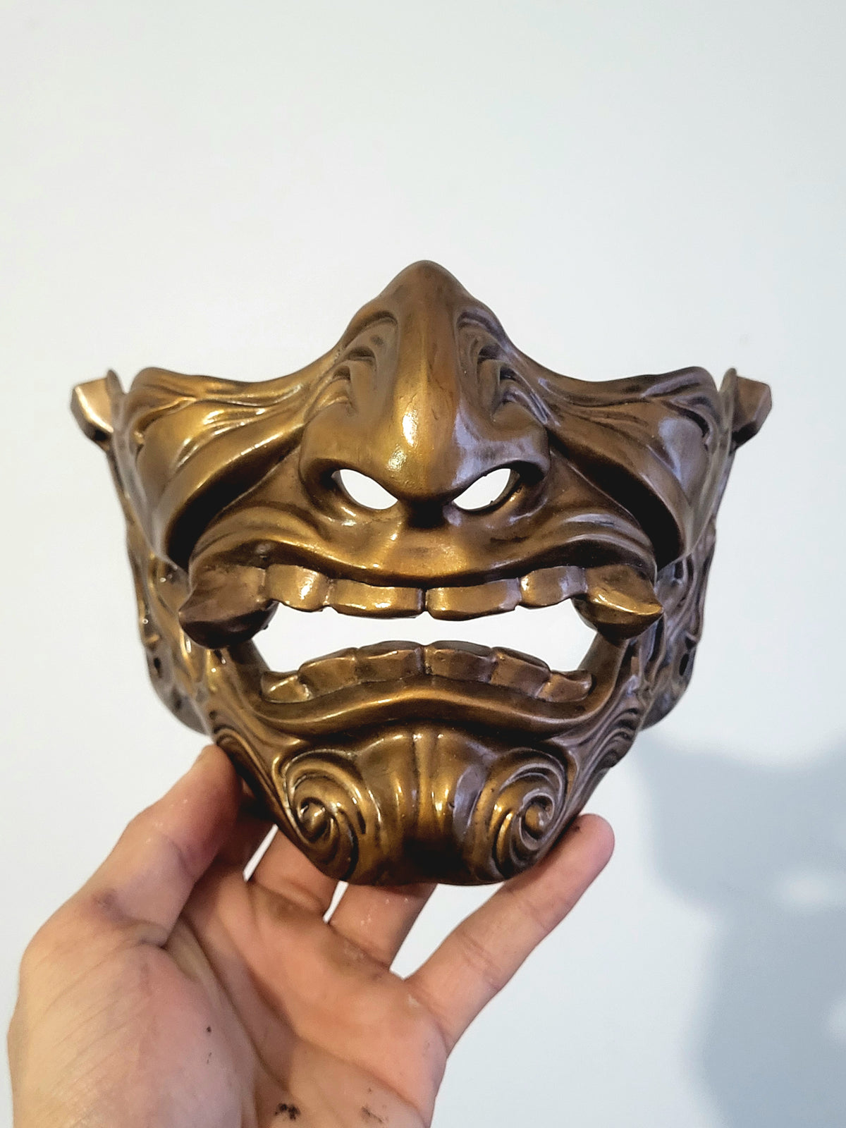 Bronze Oni Half-Mask