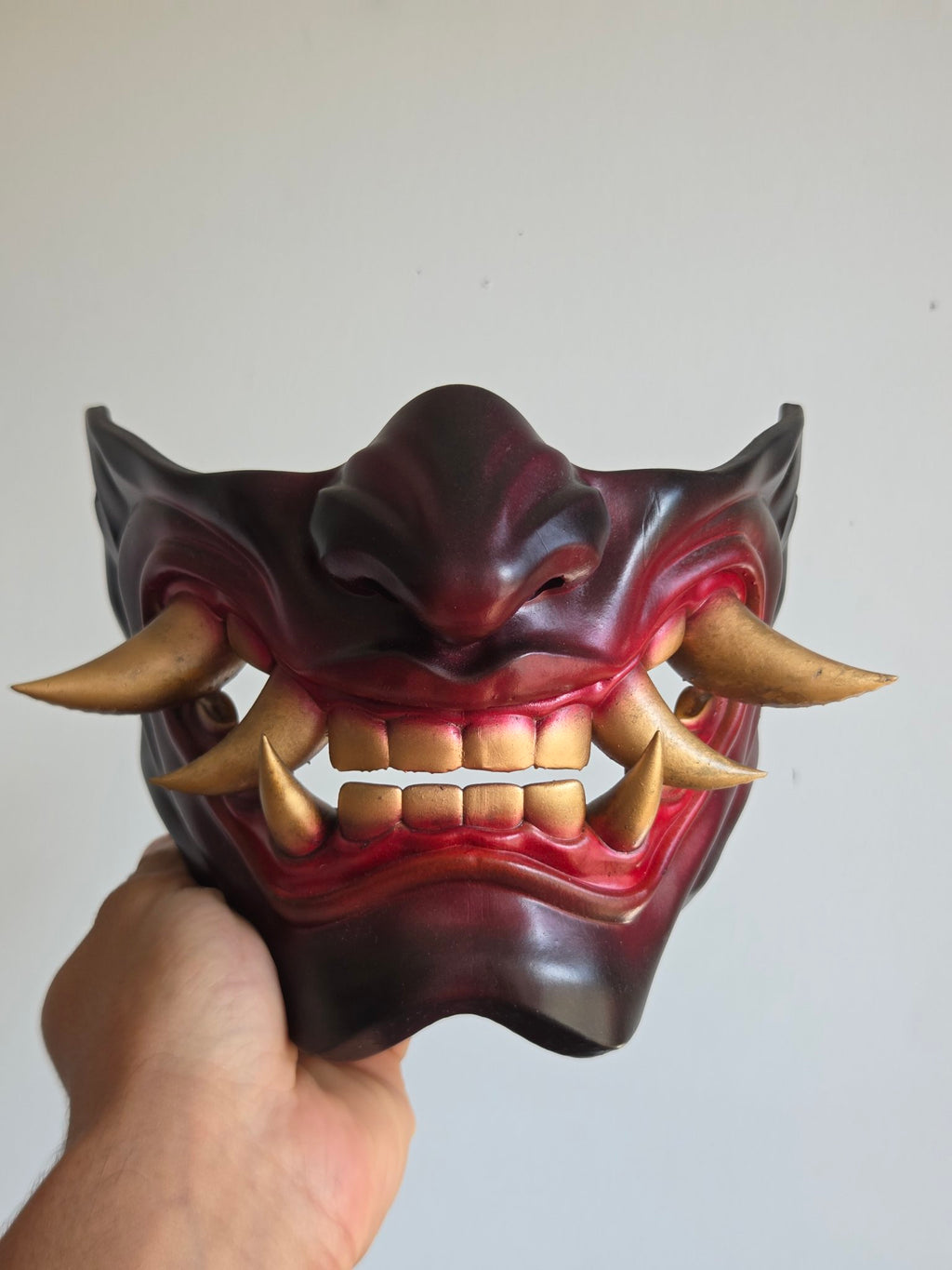Crimson Oni Menpo Half-Mask