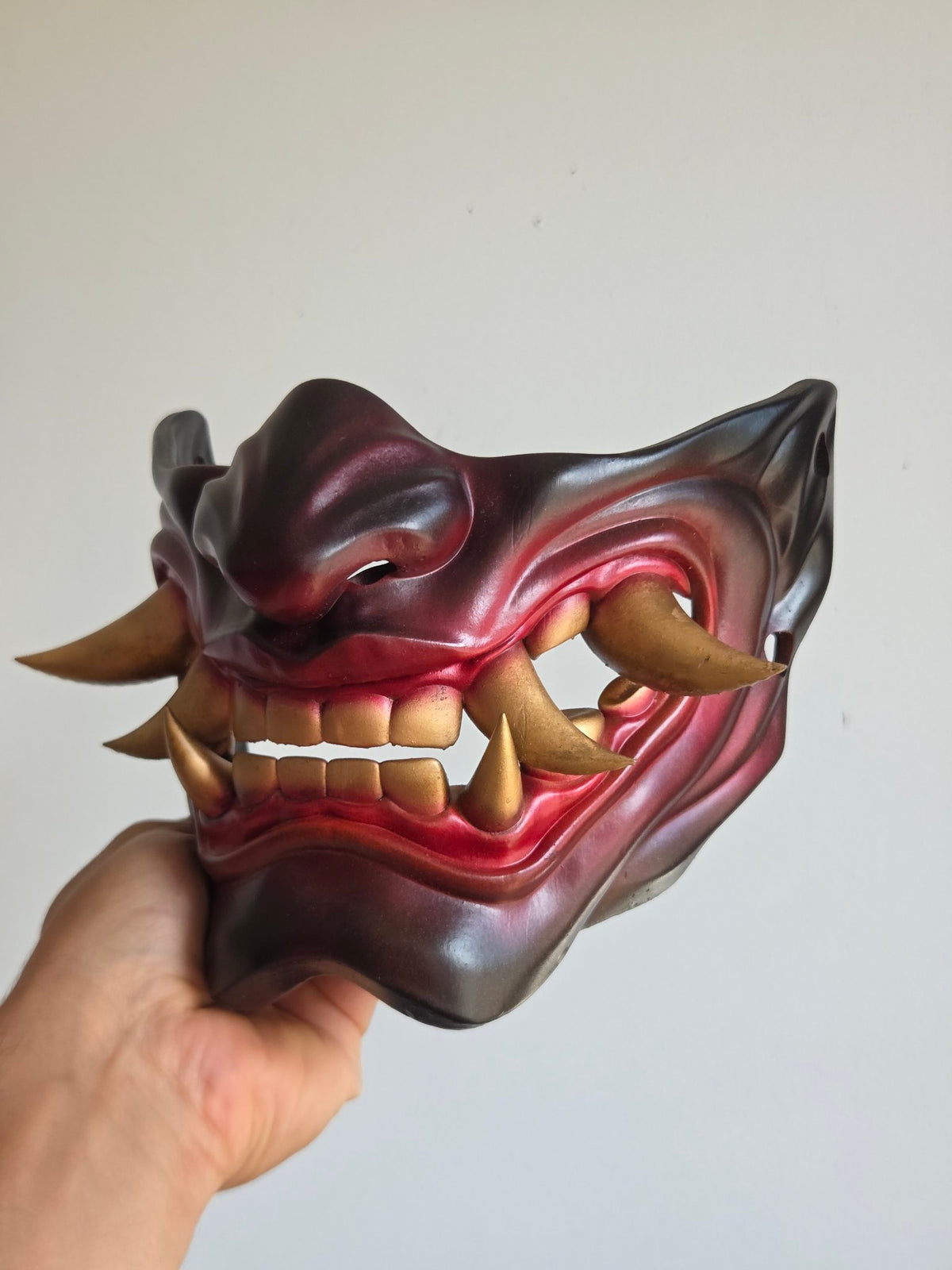 Crimson Oni Menpo Half-Mask