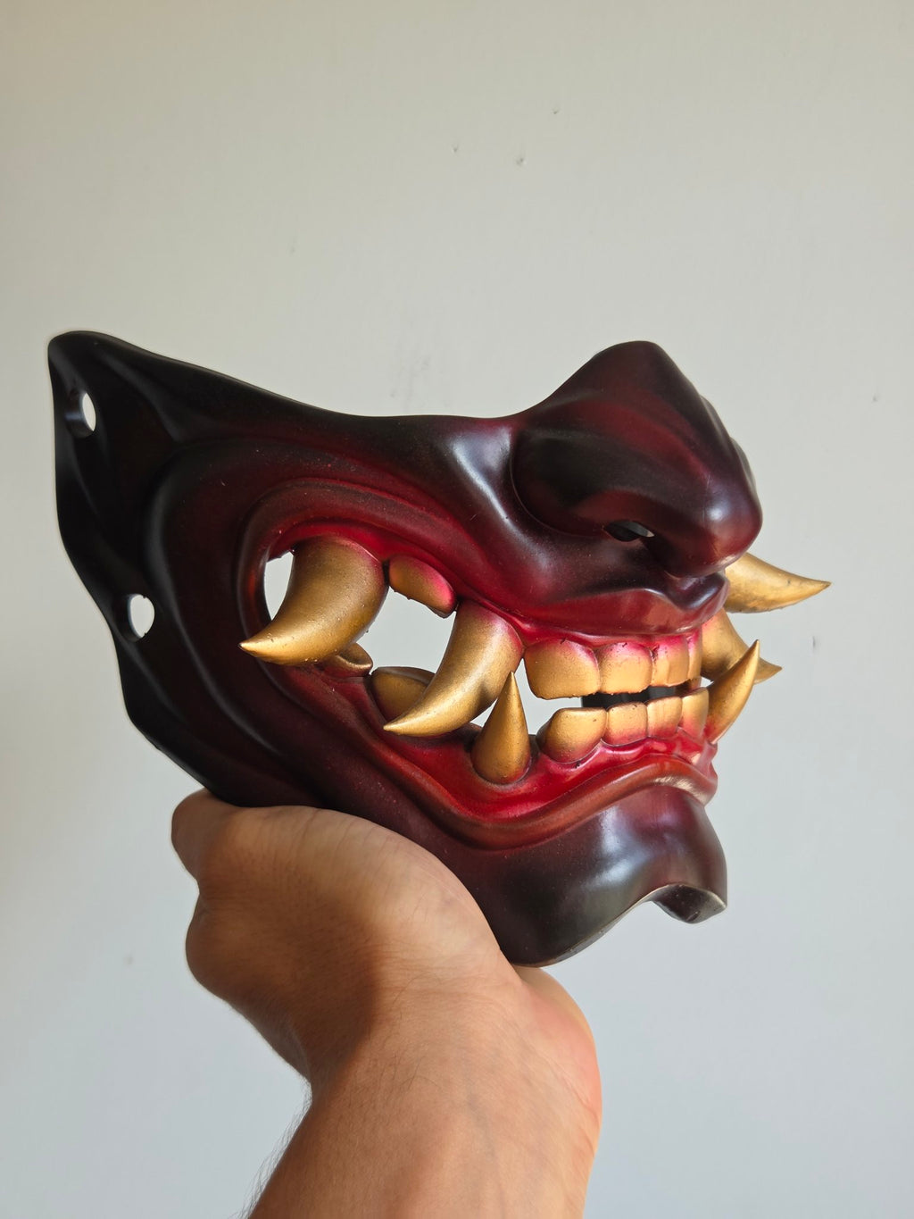 Crimson Oni Menpo Half-Mask