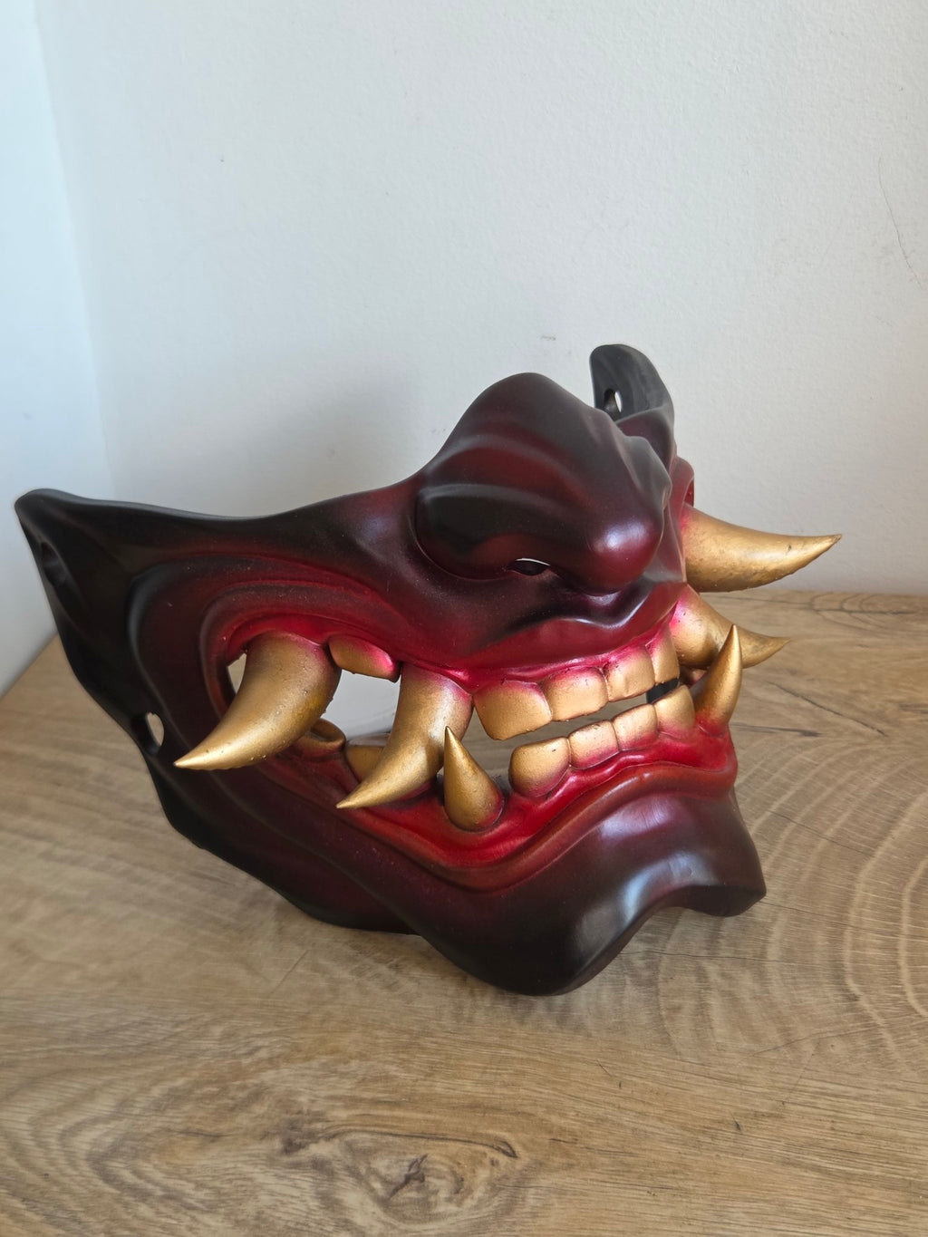 Crimson Oni Menpo Half-Mask