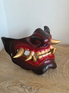 Crimson Oni Menpo Half-Mask