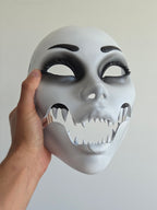 White Geisha Oni Full Mask