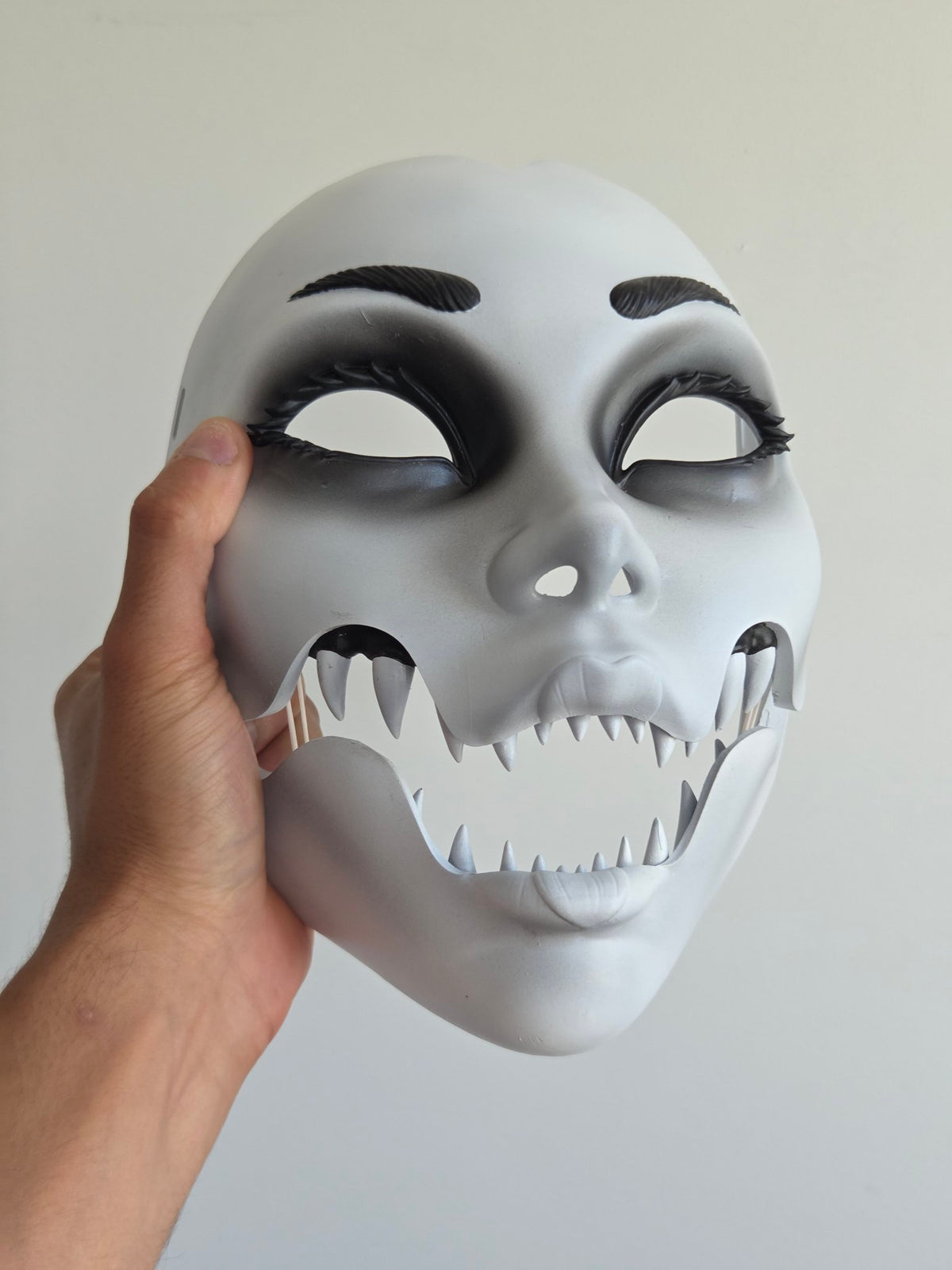 White Geisha Oni Full Mask