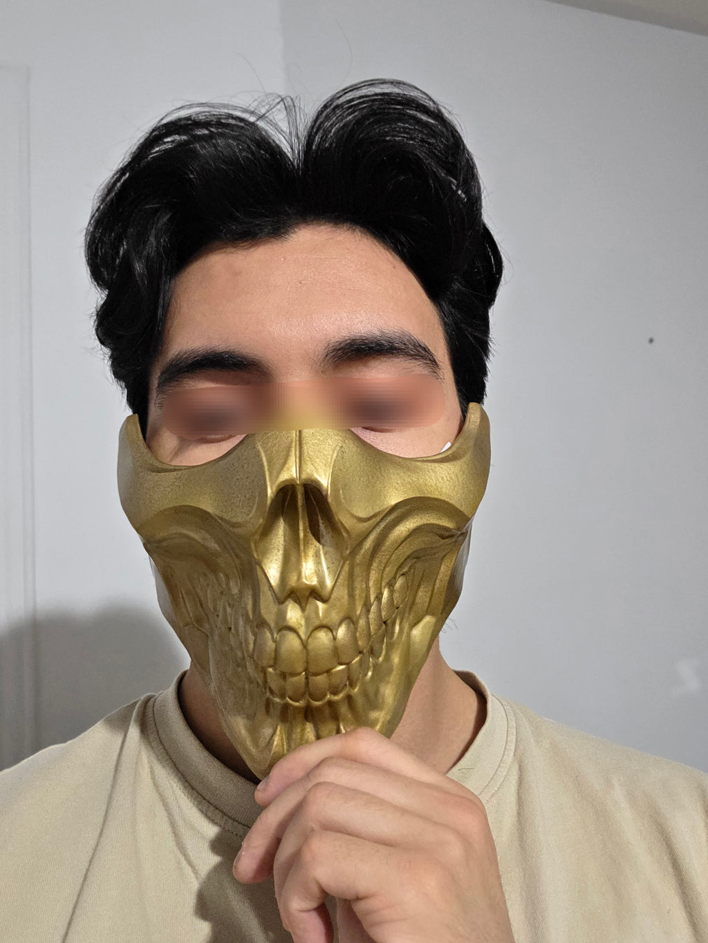 Golden Skeleton Half-Mask