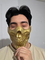 Golden Skeleton Half-Mask