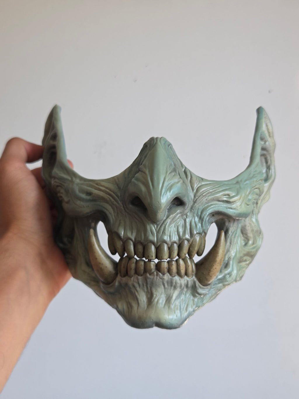Ancient Stone Oni Menpo Half-Mask