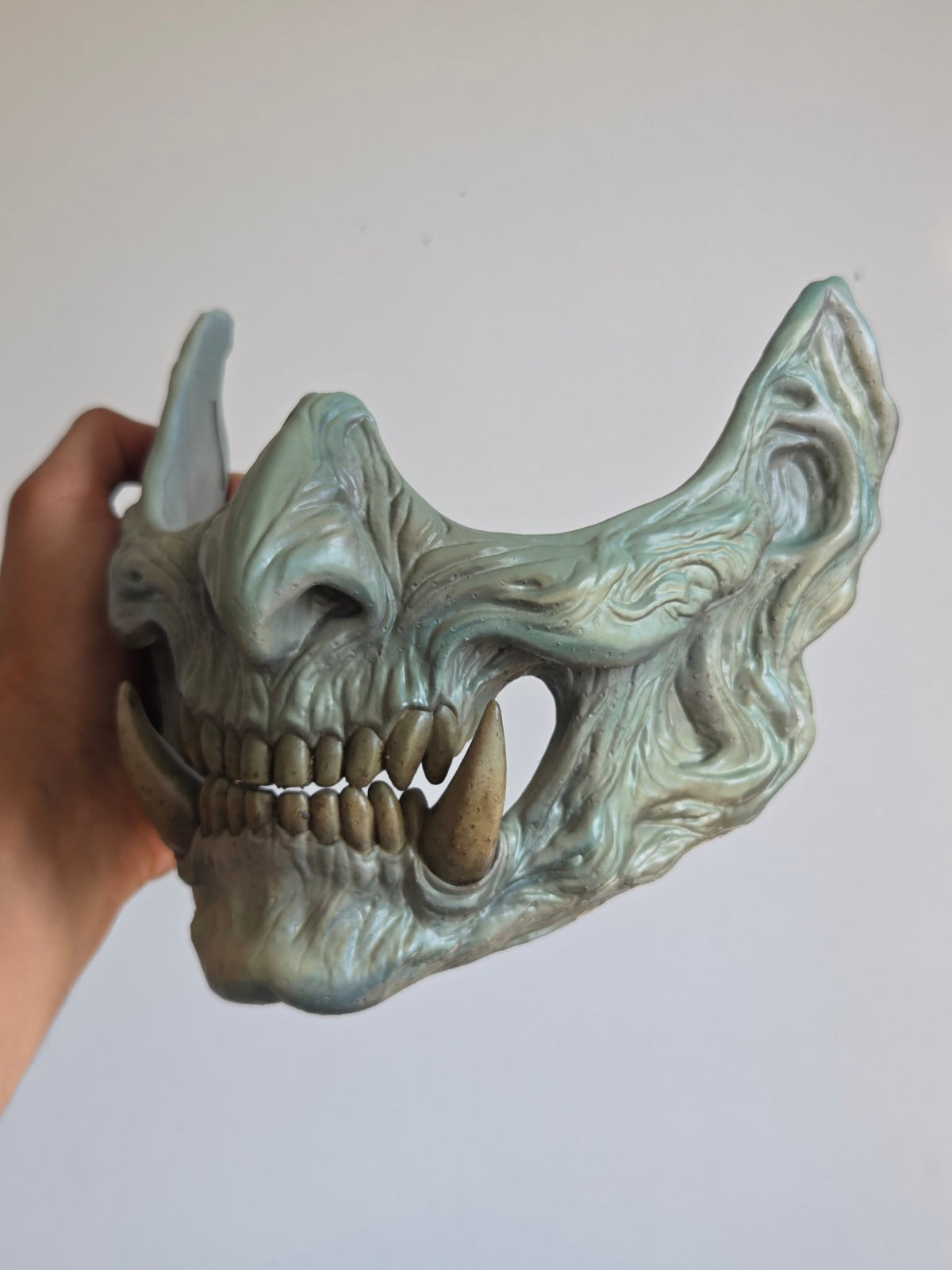 Ancient Stone Oni Menpo Half-Mask