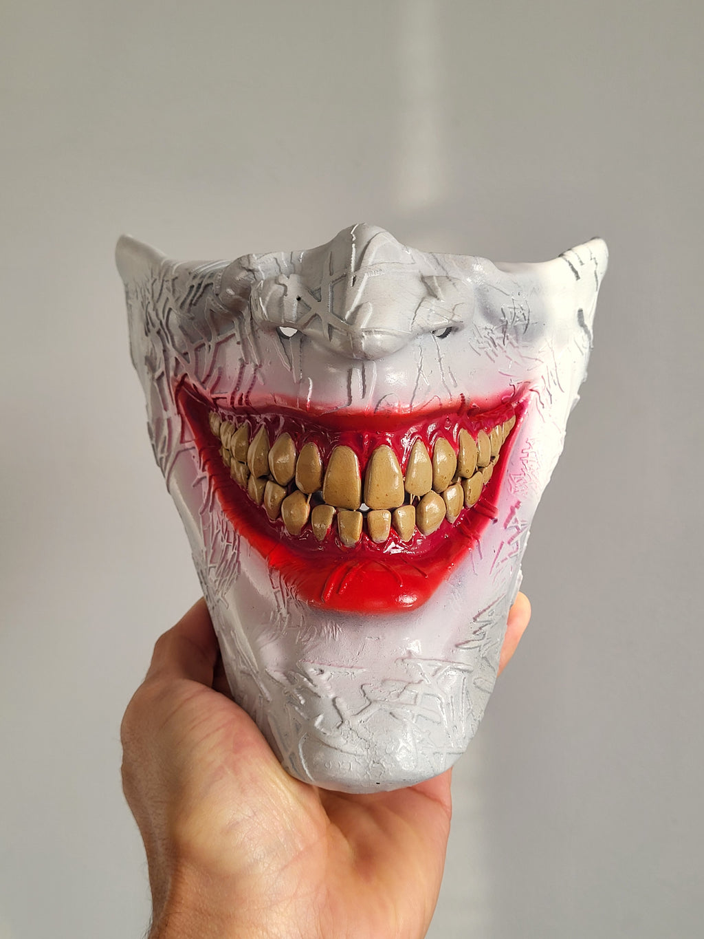 Joker White Half-Mask