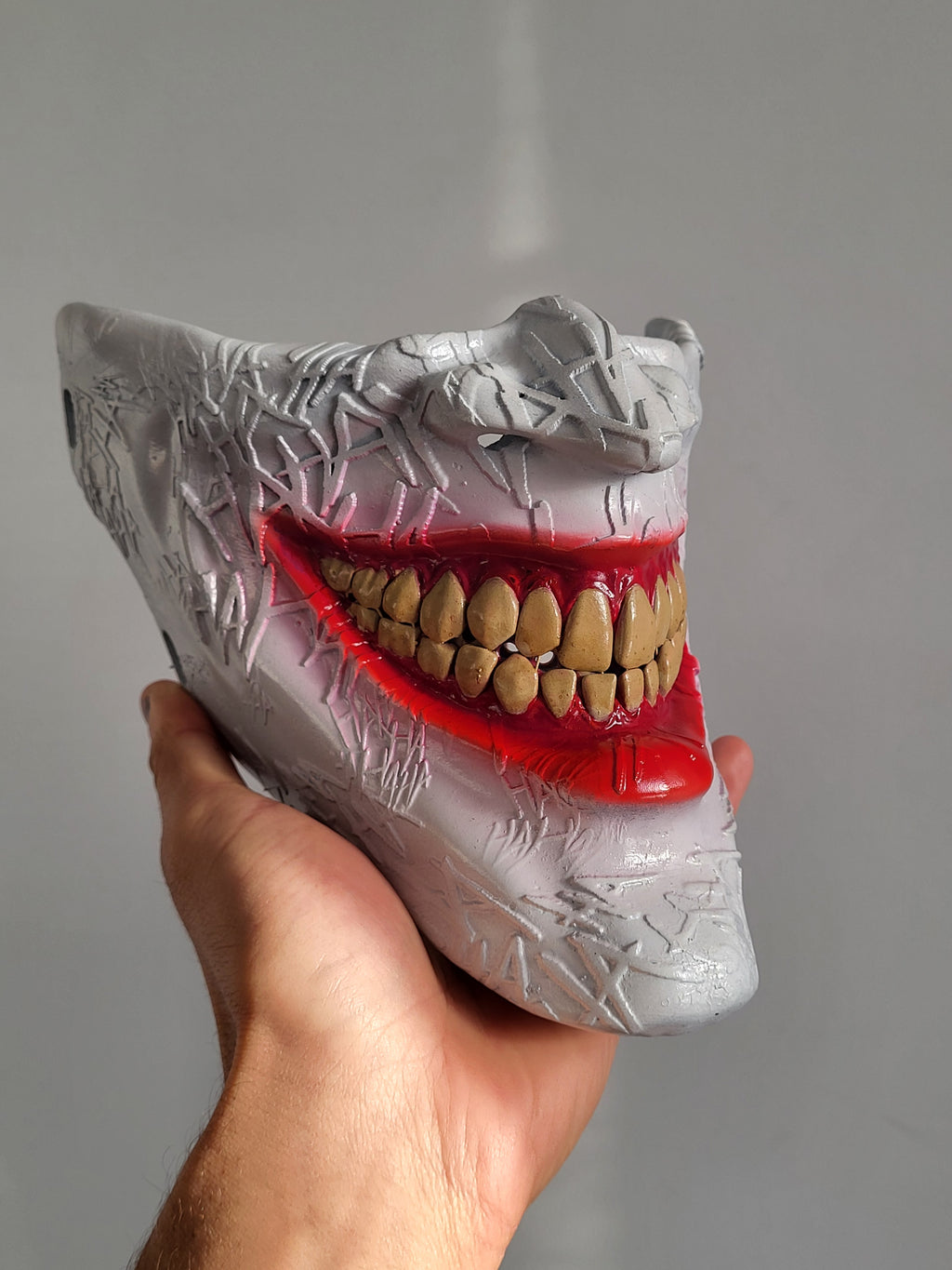 Joker White Half-Mask