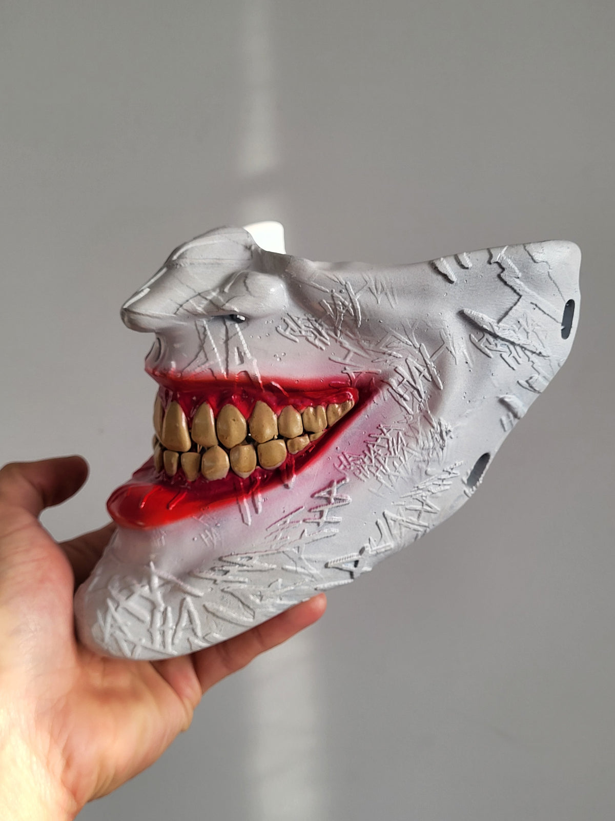 Joker White Half-Mask