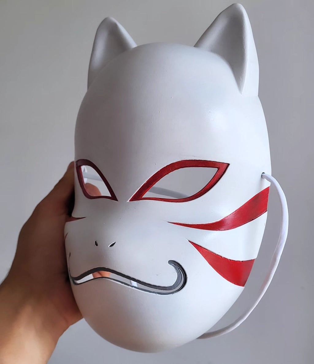 White Kitsune Fox Mask
