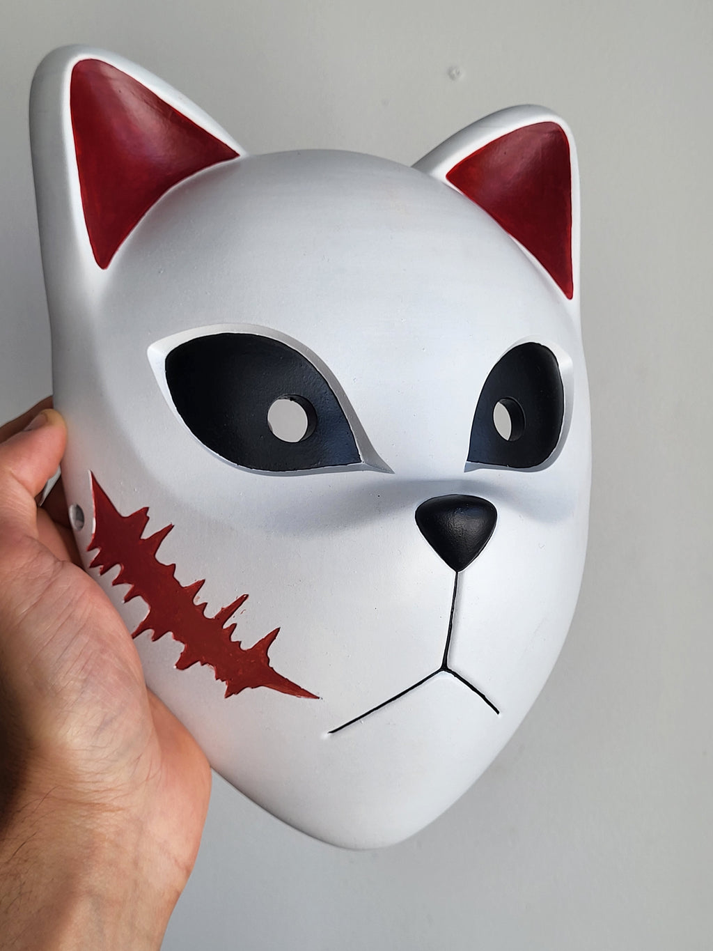 Scarred Kitsune Half-Mask