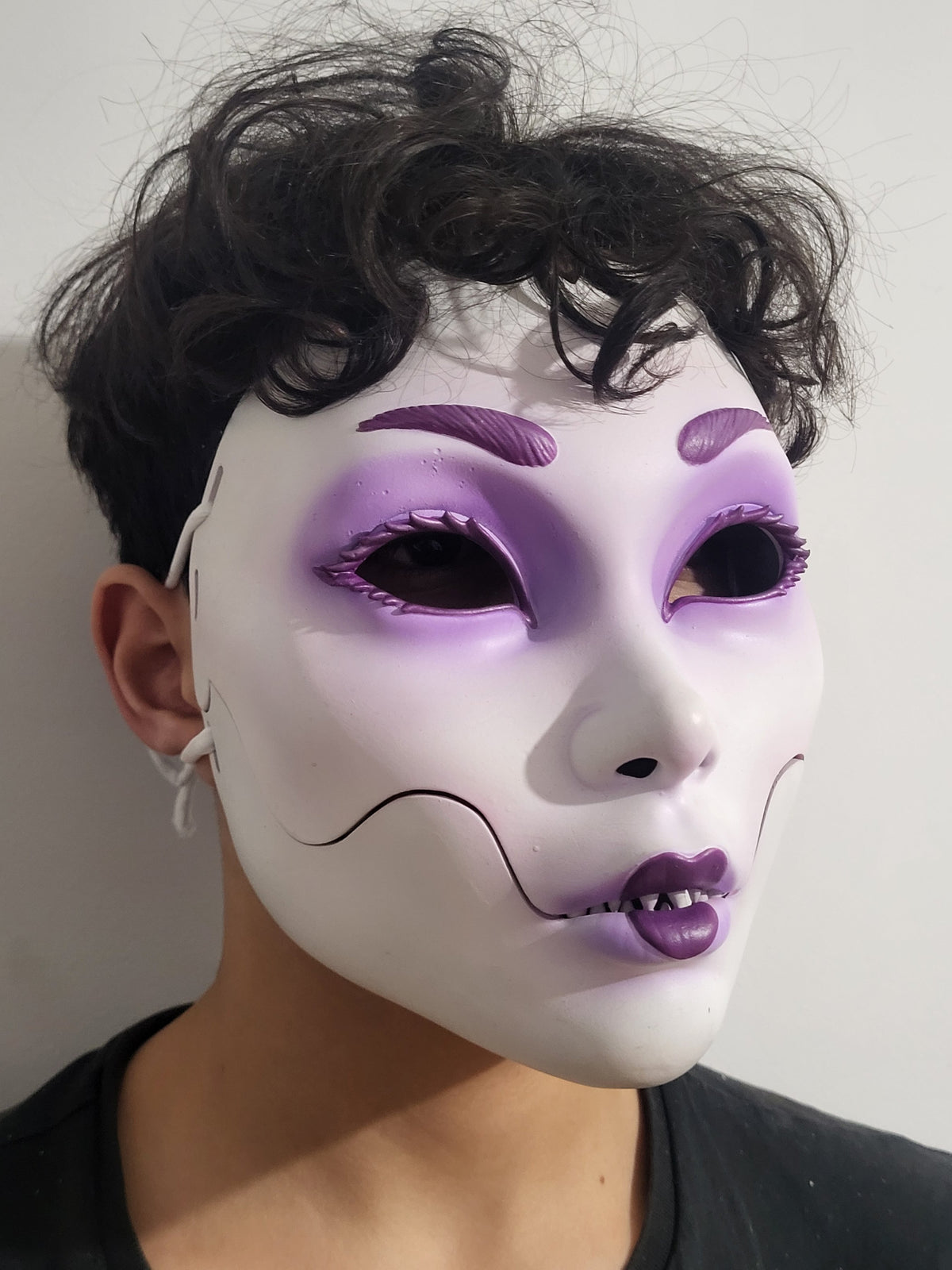 Violet Geisha Oni Full Mask