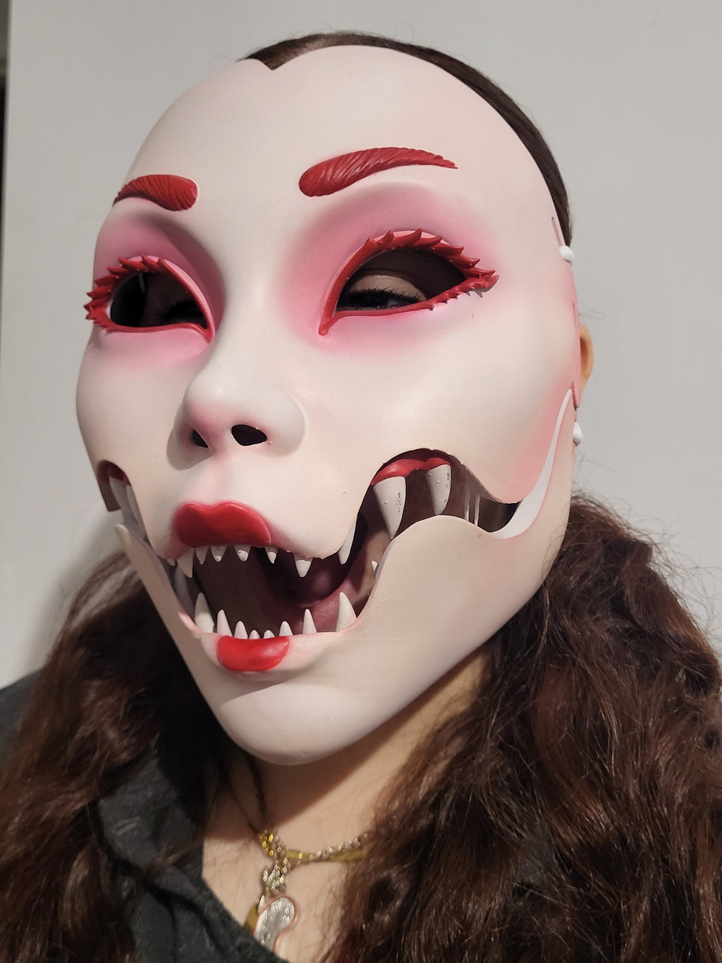 Pink Geisha Oni Full Mask