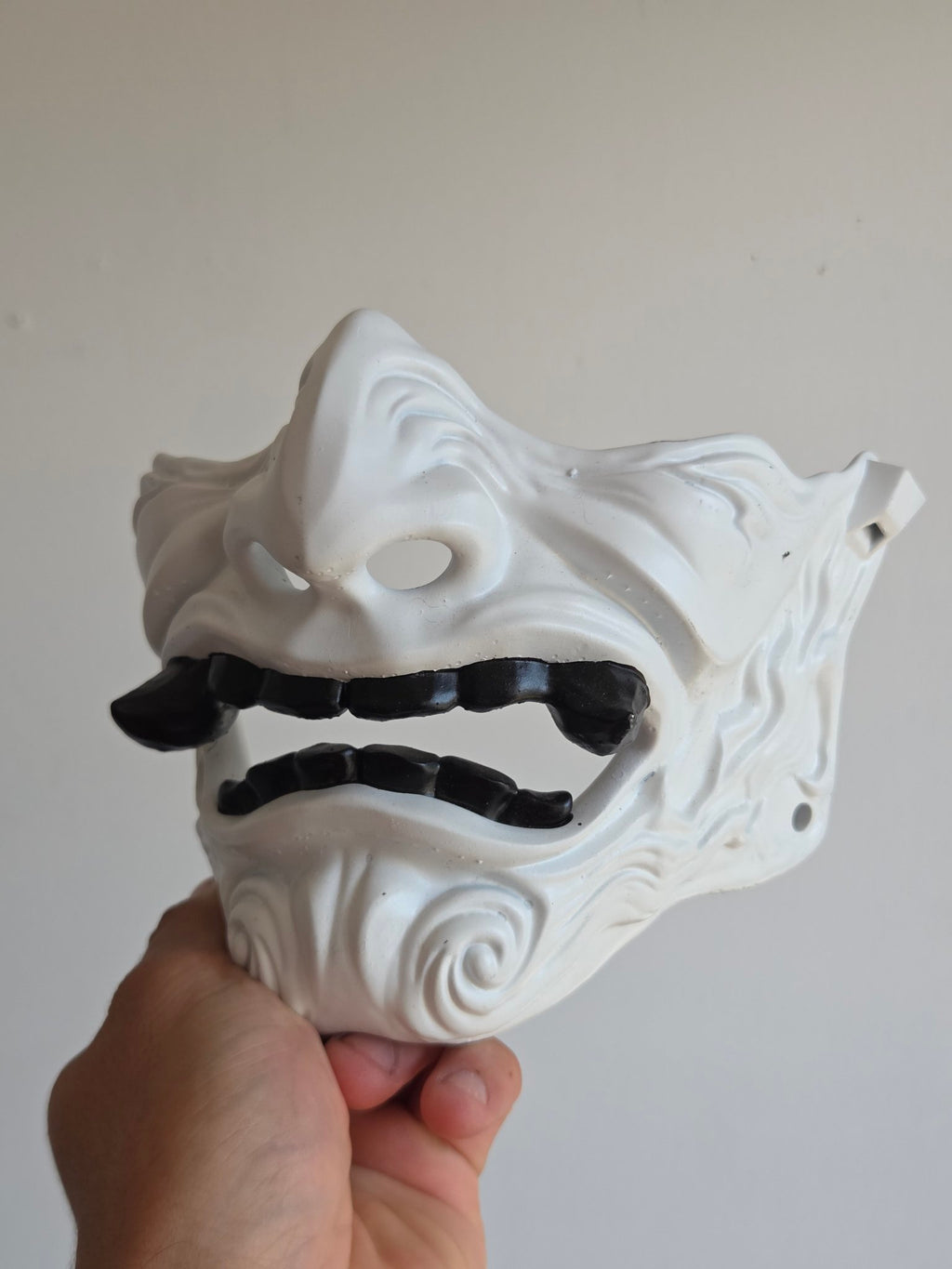 White Oni Menpo Half-Mask