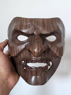 Wood Grain Oni Full Mask