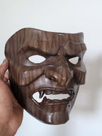 Wood Grain Oni Full Mask